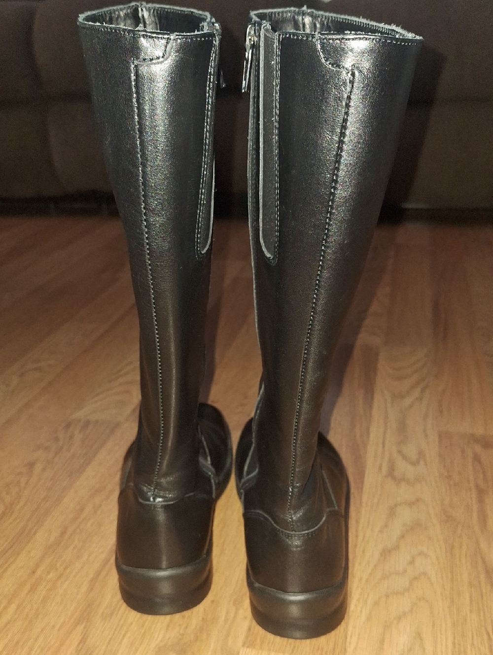 Footprints By Birkenstock Black Knee-High Leather Boots Sz EU37 - Picture 4 of 9